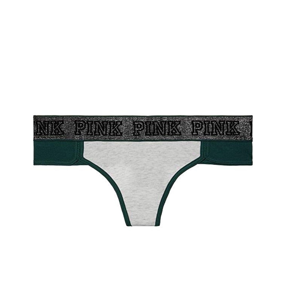 Victoria's Secret Pink Lurex Logo Thong Panty
